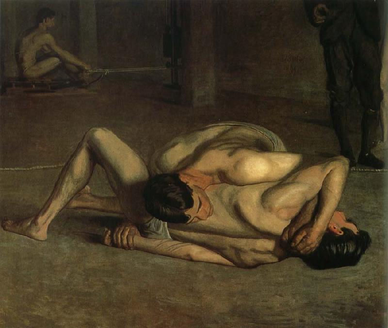 Thomas Eakins Rassle oil painting image